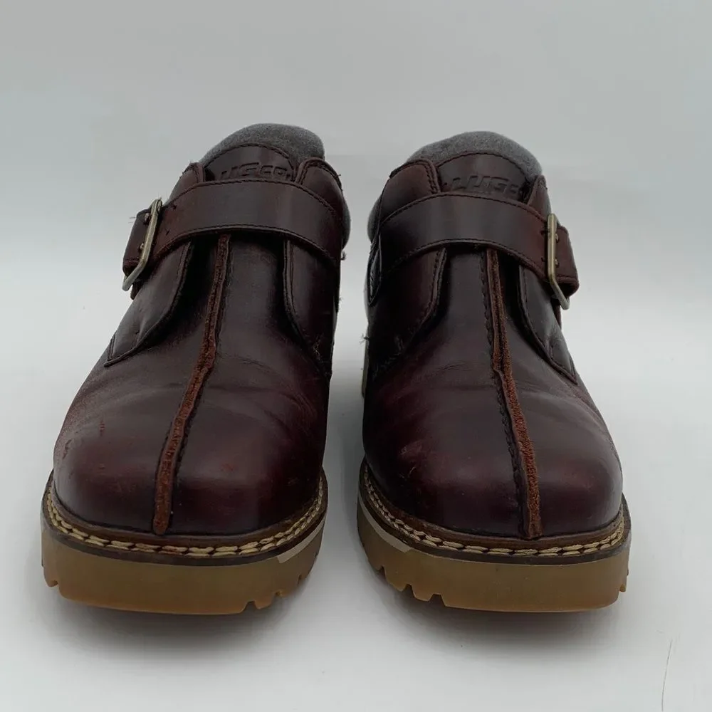 Lugz Men’s Brown Leather Buckle Shoes Made in USA Size EU 43 Y2K workwear